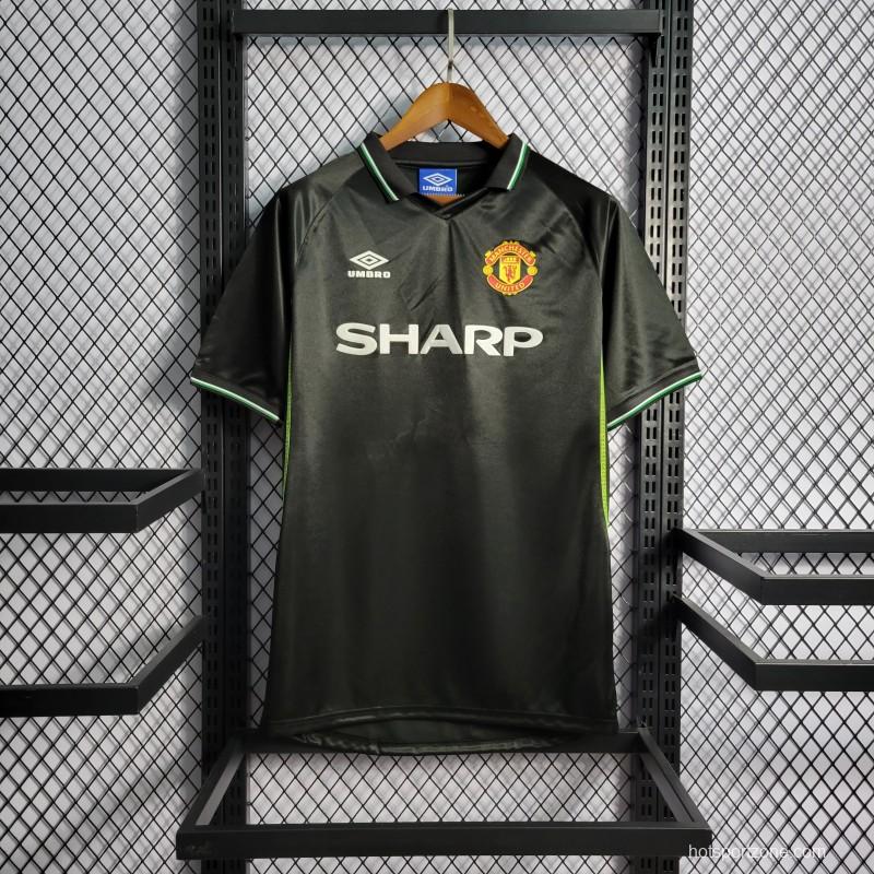 Retro 98/99 Manchester United Black Third Jersey