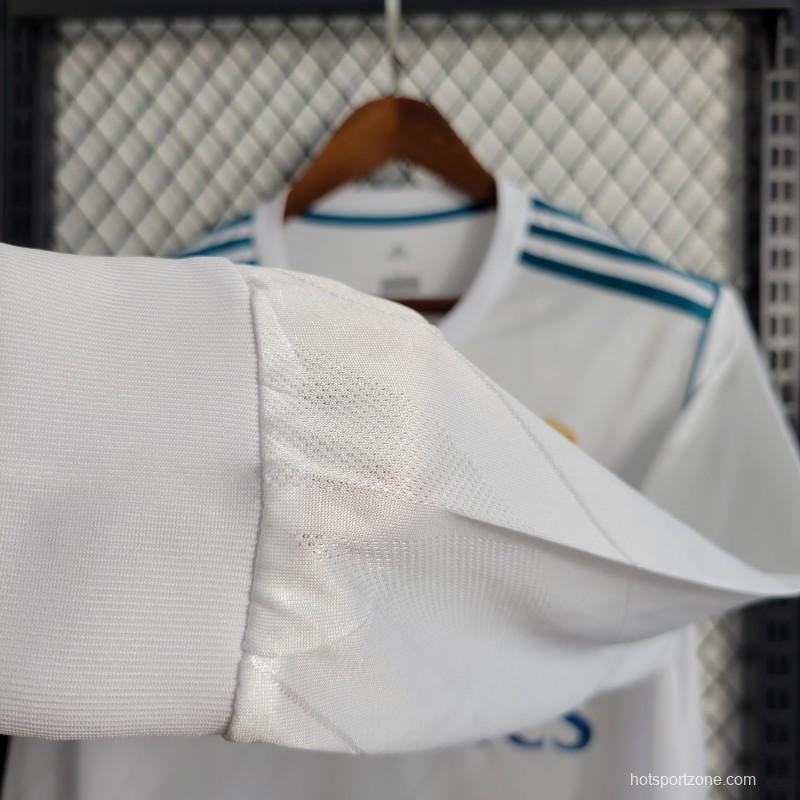 Retro Long Sleeve 17/18 Real Madrid Home Jersey