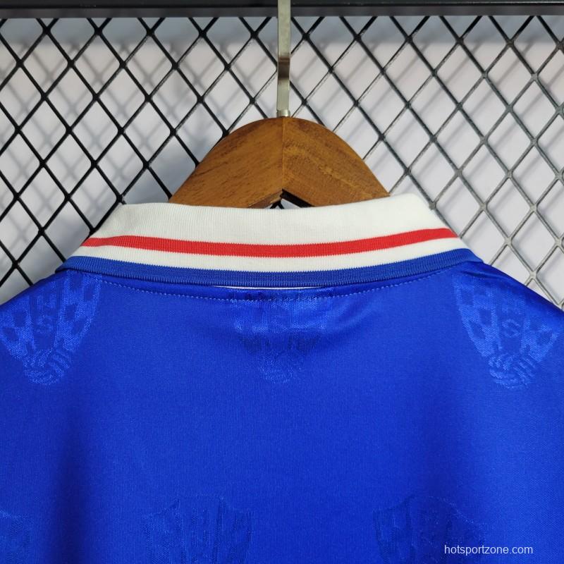 Retro 1998 Croatia Away Blue Jersey