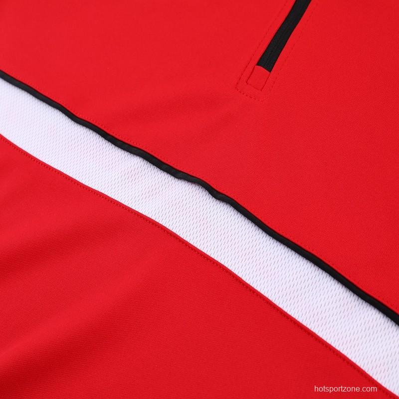 2023 NIKE Red Half Zipper Jacket +Pants