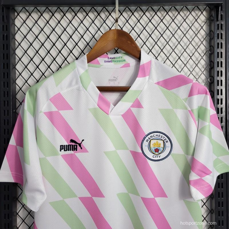 23-24 Manchester City White Training Jersey