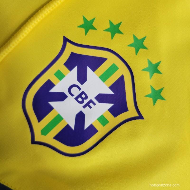 2022 Brazil Yellow Blue Windbreaker