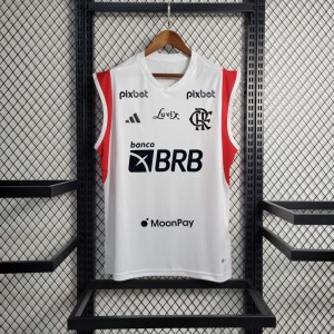 23/24 Flamengo White Vest With Full Front Back Sponsor