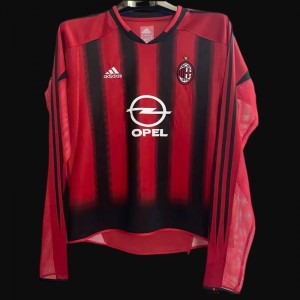 Retro 04 05 AC Milan Home Long Sleeve Jersey