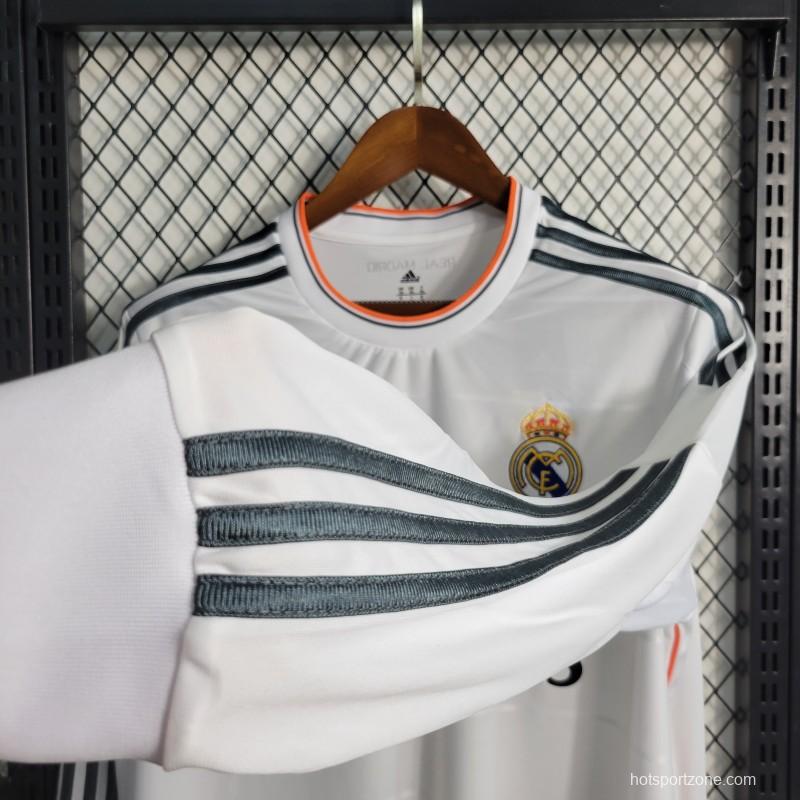 Retro 13-14 Long Sleeve Real Madrid Home Jersey