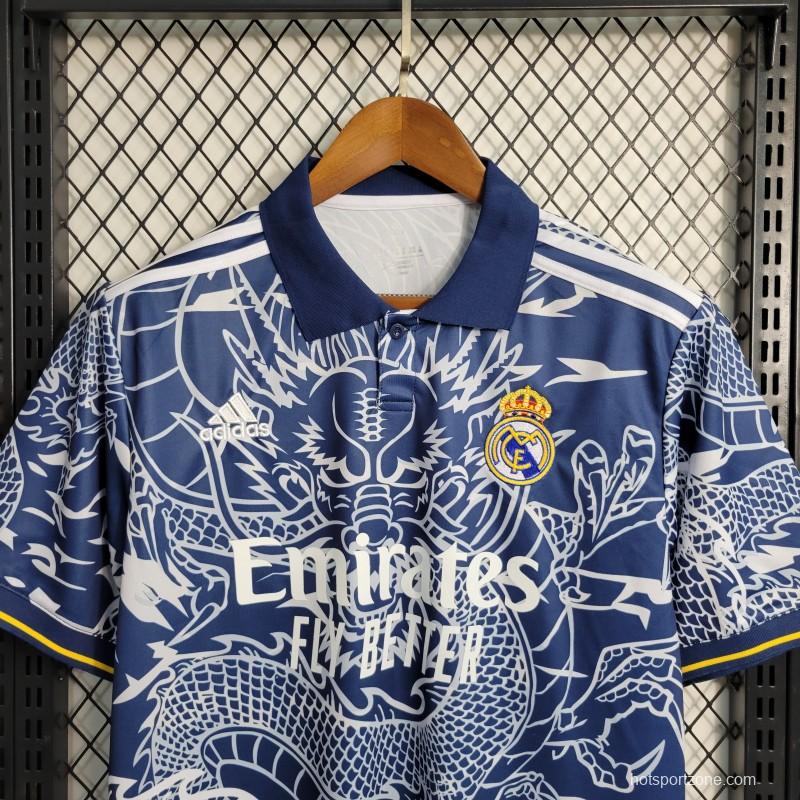 23-24 Real Madrid Special Edition Blue Dragon Jersey