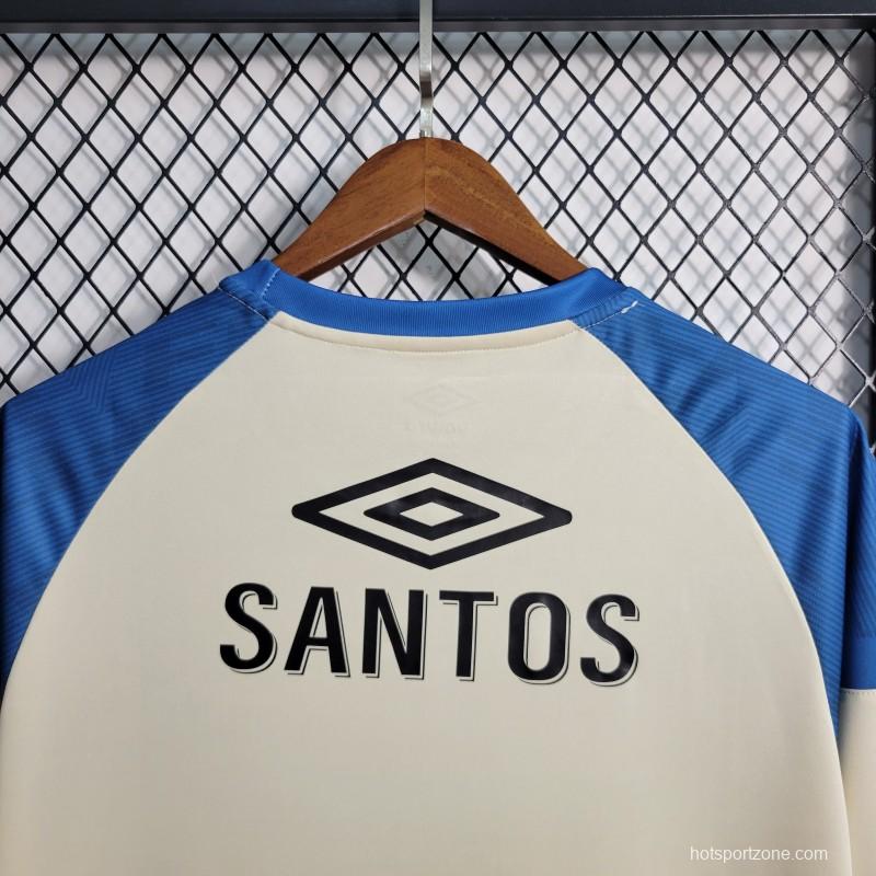 23-24 Santos Training Blue White Jersey
