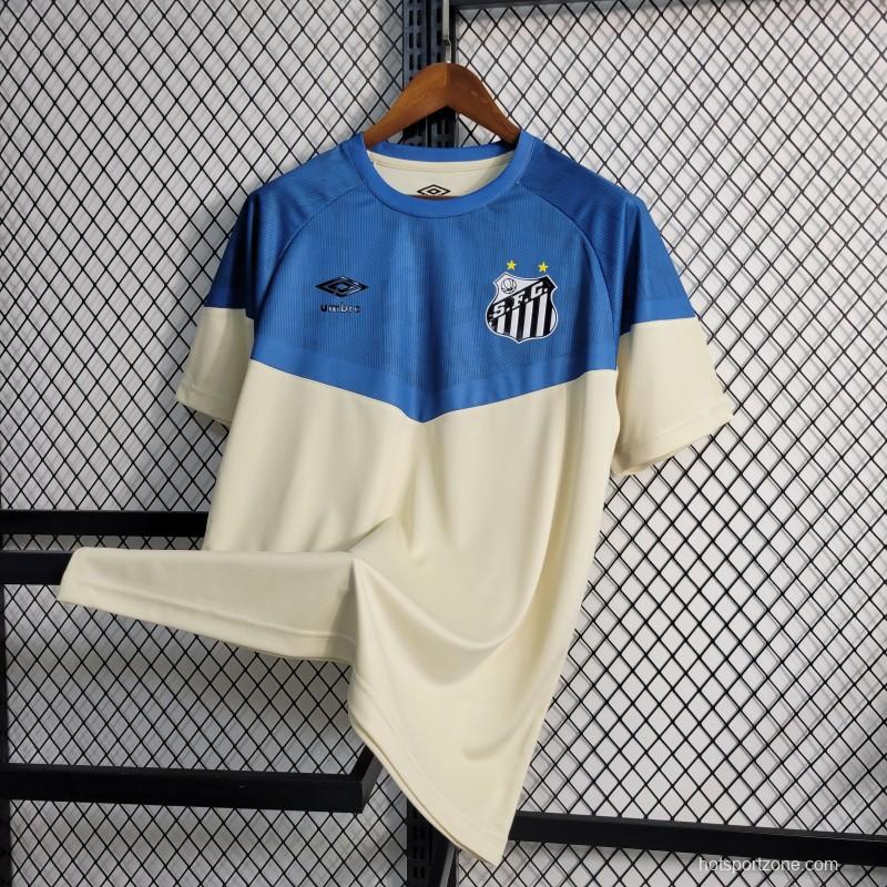 23-24 Santos Training Blue White Jersey