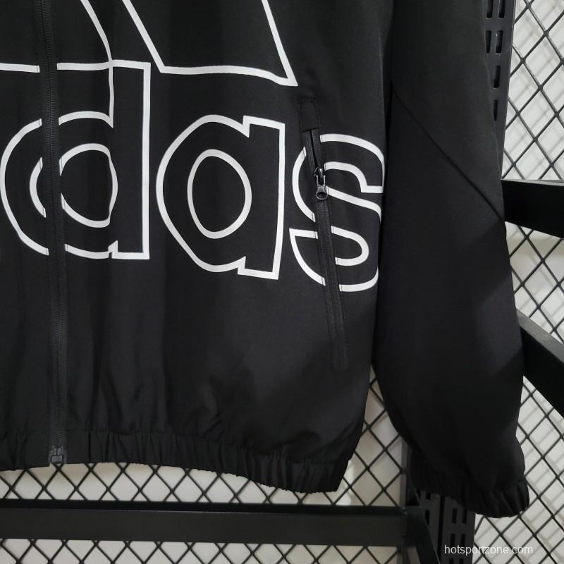 2023 Adidas Black Windbreaker