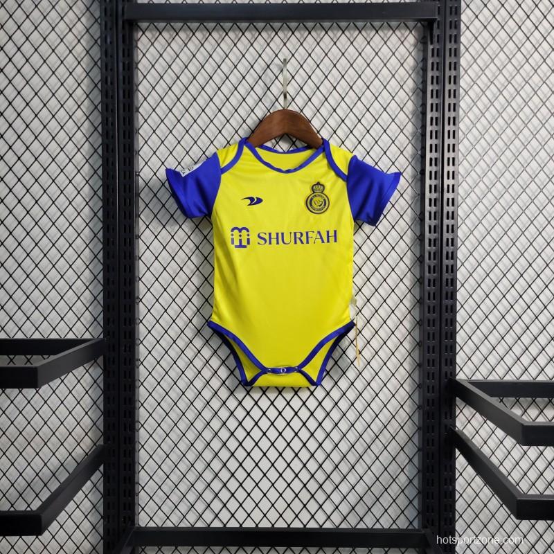 23-24 Baby Al-Nassr FC Victory Home Soccer Jersey Baby 6-18 Month