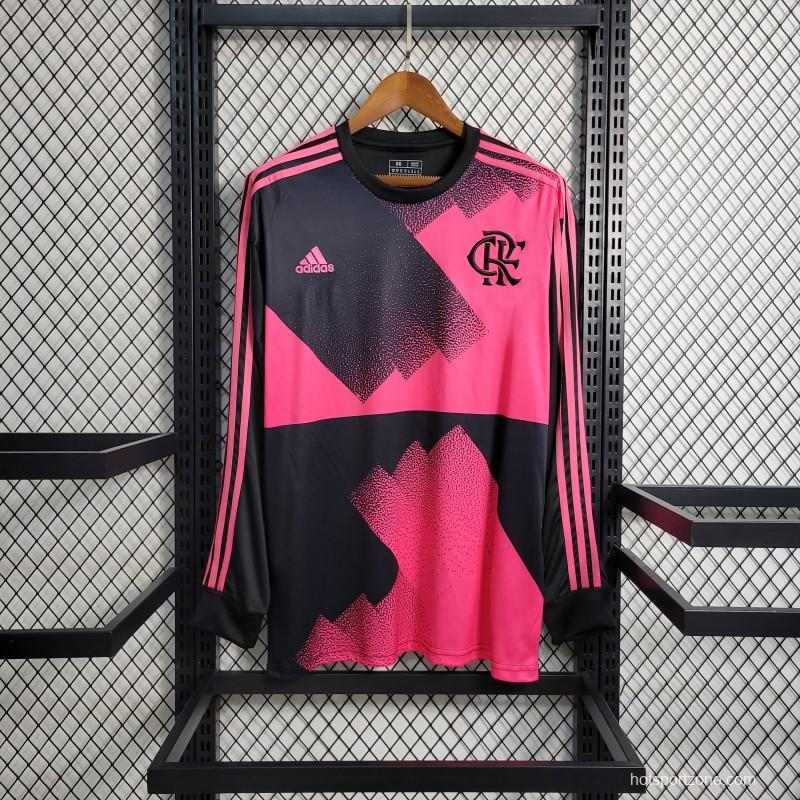 23-24 Flamengo Pink Long Sleeve Jersey