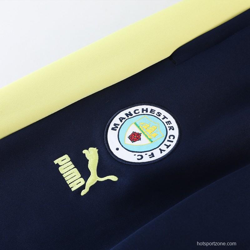 23/24 Manchester City Yellow Full Zipper Jacket +Pants