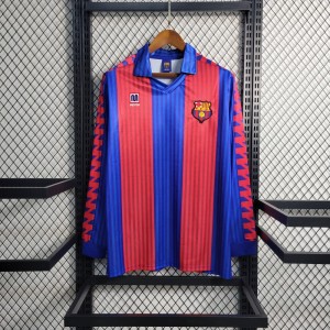 Retro 91/92 Barcelona Home Long Sleeve Jersey