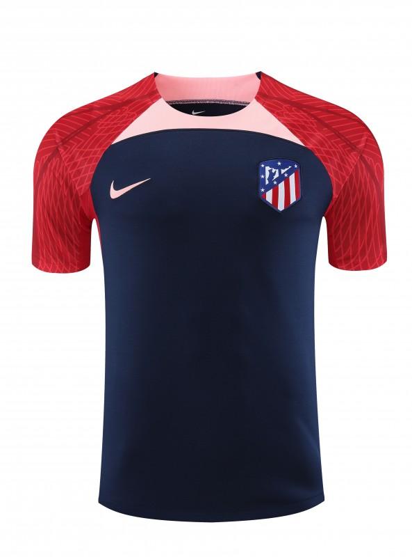 23-24 Atletico Madrid Navy Red Short Sleeve+Shorts