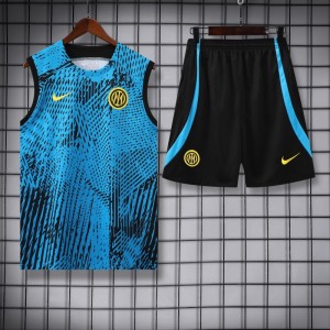 23-24 Inter Milan Blue Vest Jersey+Shorts