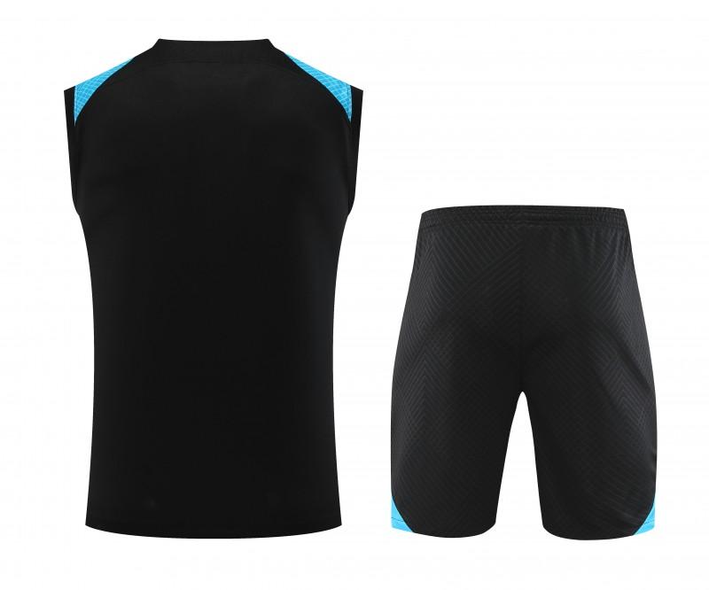 23-24 Inter Milan Black/Blue Vest Jersey+Shorts