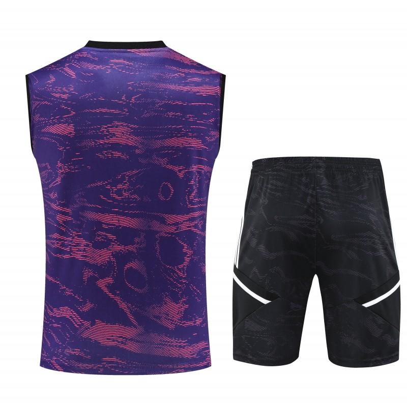 23-24 Juventus Purple Vest Jersey+Shorts