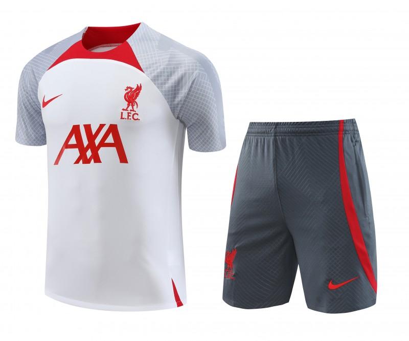 23-24 Liverpool White Grey Short Sleeve+Shorts