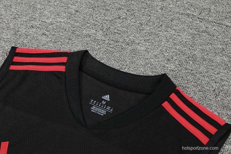 23-24 Bayern Munich Black Red Vest Jersey+Shorts