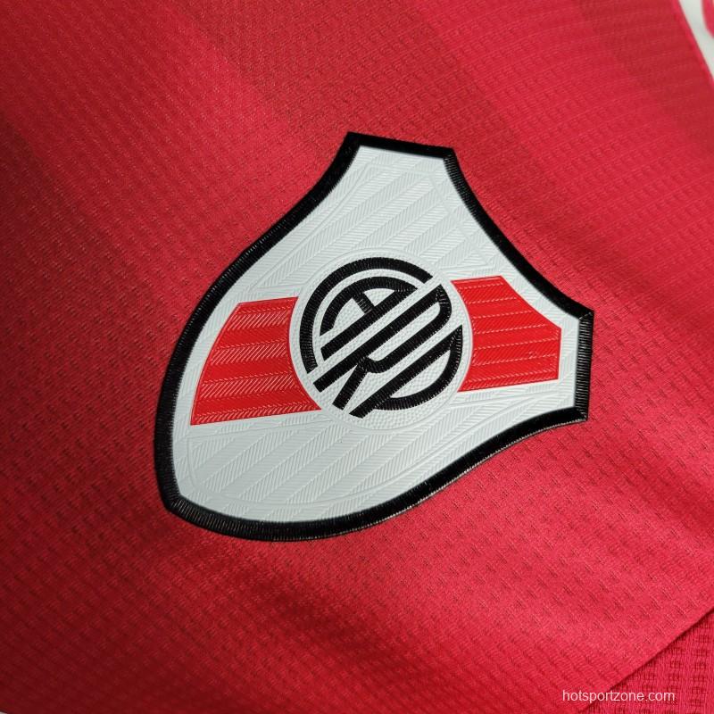 Player Version 23-24 River Plate Away Red Jersey