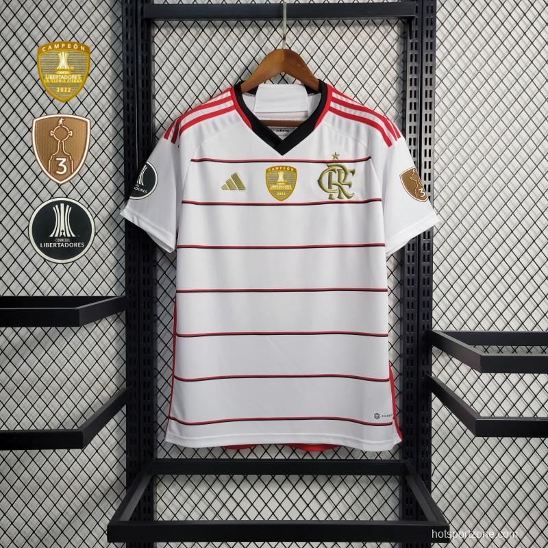 23/24 Flamengo Away Jersey With All Sponsors+Patches