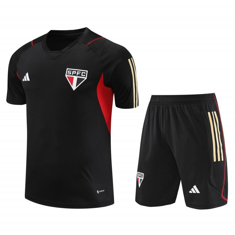 23-24 Sao Paulo Black Short Sleeve Jersey+Shorts