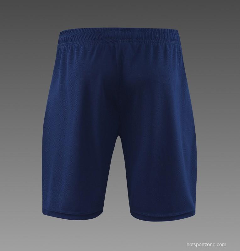 23 24 Manchester City Black Blue Short Sleeve+Shorts