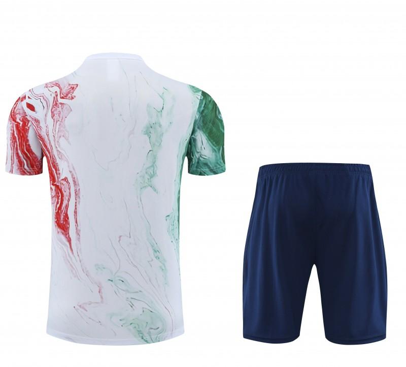 2023 Italy FIGC White Short Sleeve+Shorts