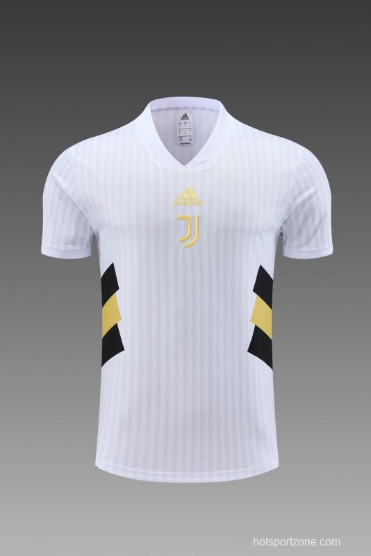 23 24 Juventus White Remake Icon Short Sleeve+Shorts