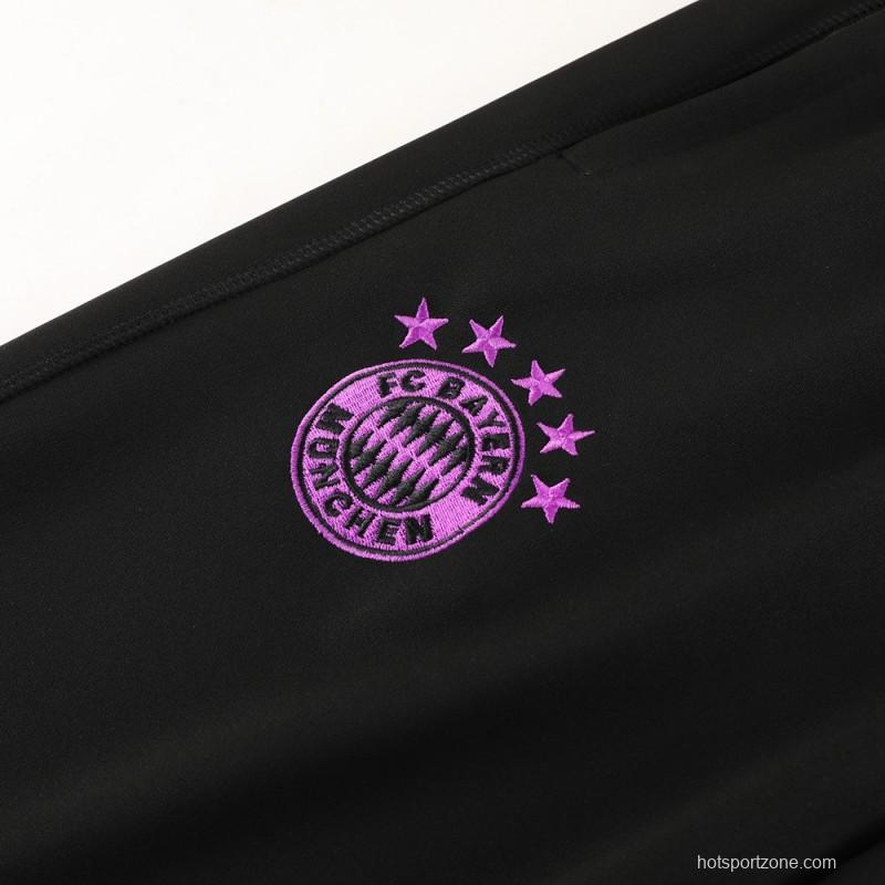 23/24 Bayern Munich Black/Purple Full Zipper +Pants