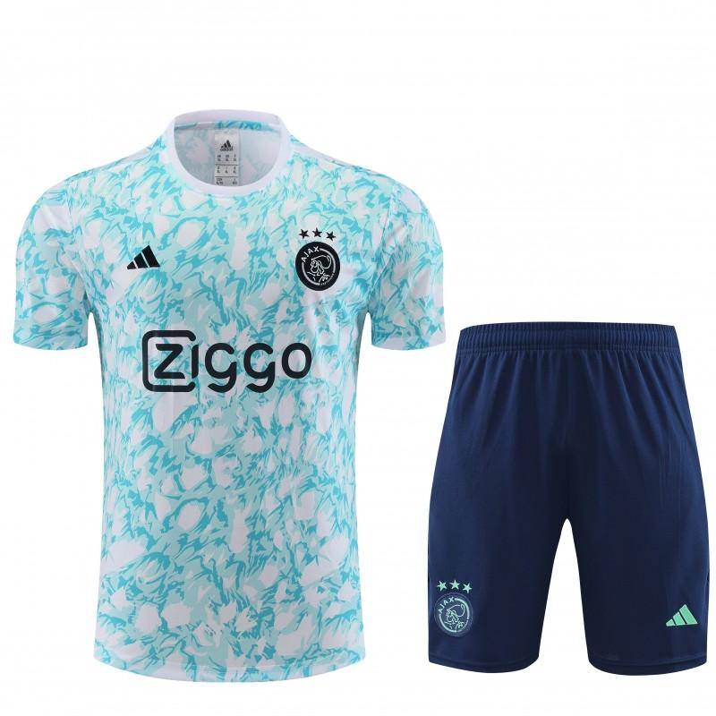23/24 Ajax Blue/White Short Sleeve Jersey+Shorts