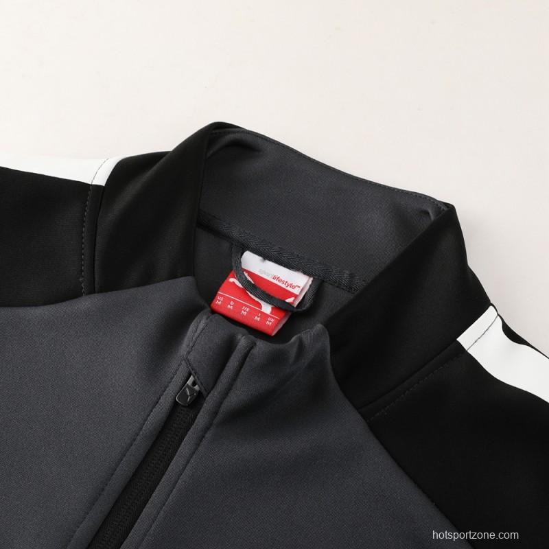 23/24 PUMA Black/Grey Full Zipper Hooide Jacket+Pants