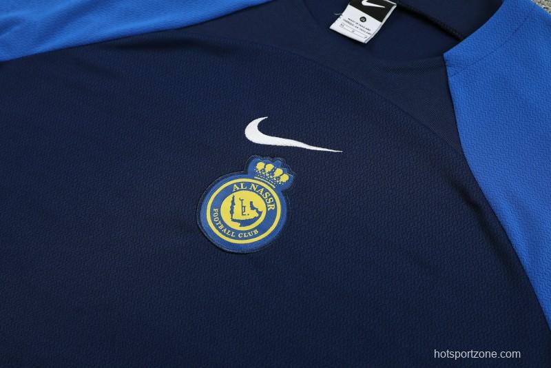 23/24 Al-Nassr Black/Blue Short Sleeve Jersey+Shorts