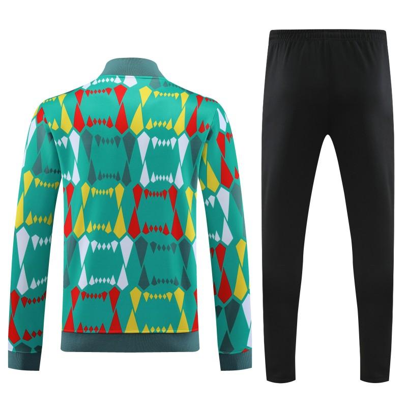 2024 Senegal Green Full Zipper Hoodie Jacket+Pants