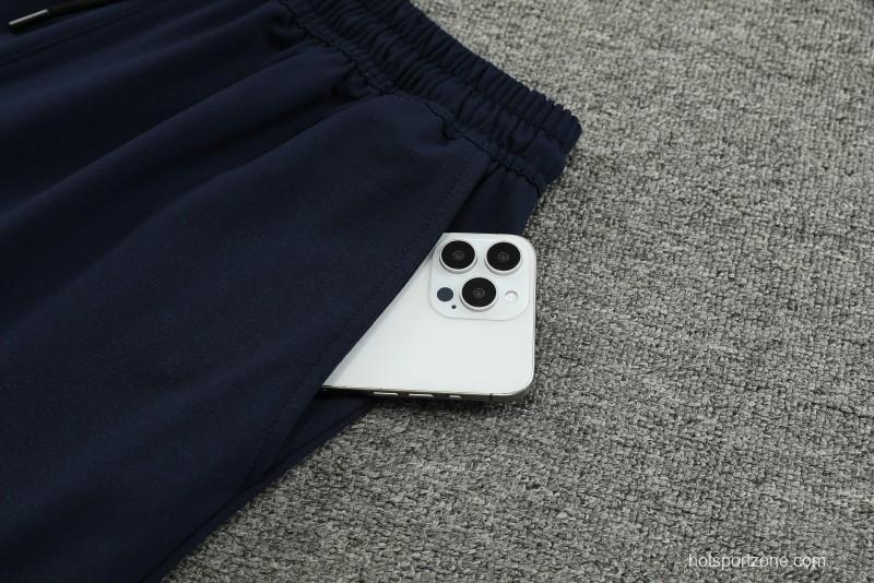 23/24 PSG Navy/Red Cotton Short Sleeve Jersey+Shorts