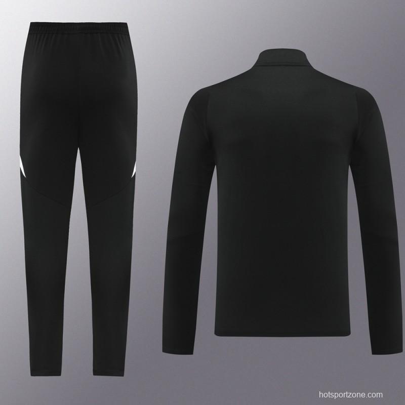2024 Adidas Black Half Zipper Jacket+Pants