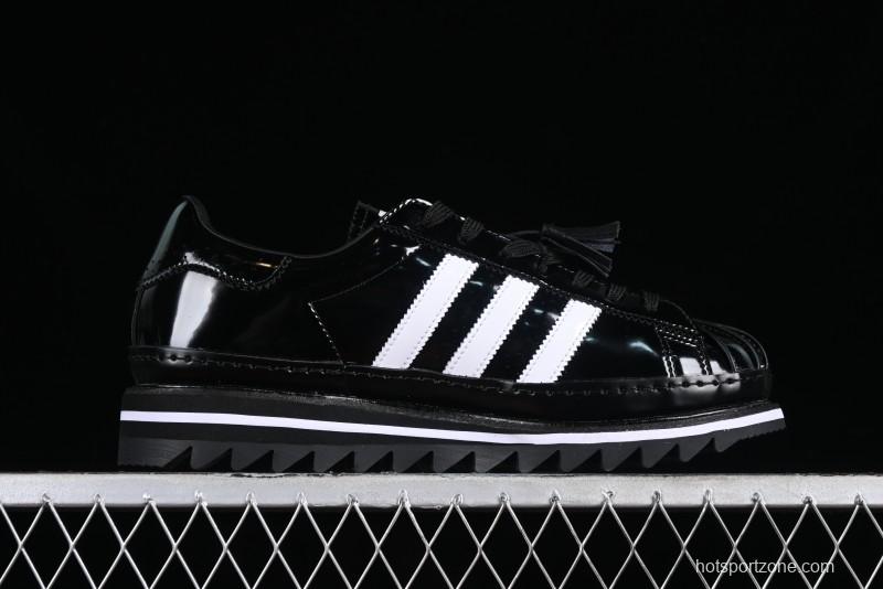Adidas Clot x Superstar IH5953 Preppy Style Leather Sneakers with Shell Toe - IH5953