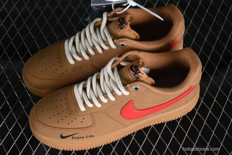 Nike Air Force 1 '07 Low Wheat Color Low-Top Sneakers - FZ7372-300