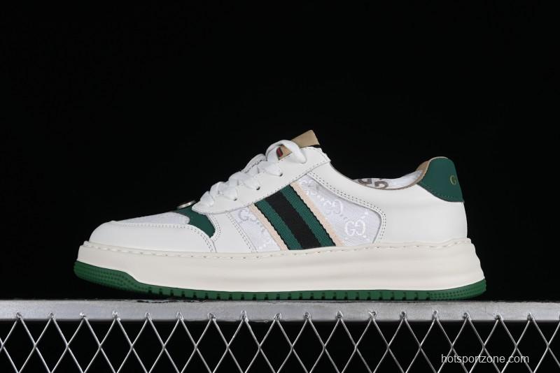 Gucci Chunky B Screener GG Sneakers Retro Style with Classic GG Canvas and Leather Trim - 9Y9209666