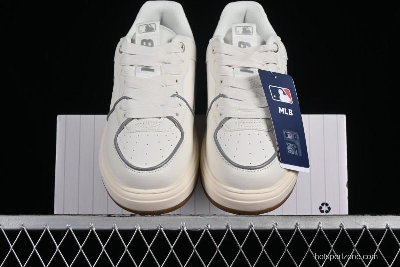 MLB Chunky Liner Basic New York Yankees Thick Sole Platform Sneakers with 6cm Height Increase - 3ASXCA12N50IVS