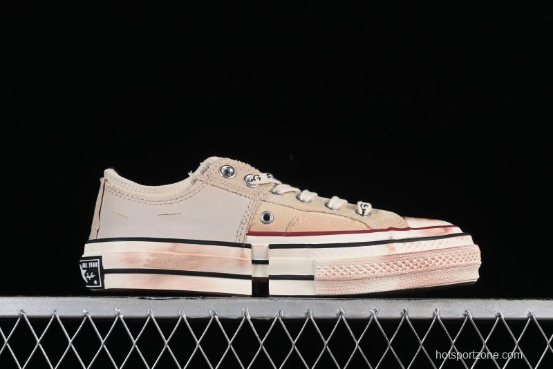 Feng Chen Wang Converse Chuck 70 Low 2-in-1 Deconstructed Canvas Sneakers - A07718C