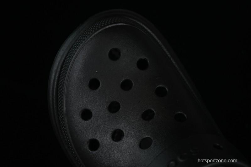 Crocs Classic Clog Retro Beach Sandals with Adjustable Heel Strap and Thick Sole - B.D4