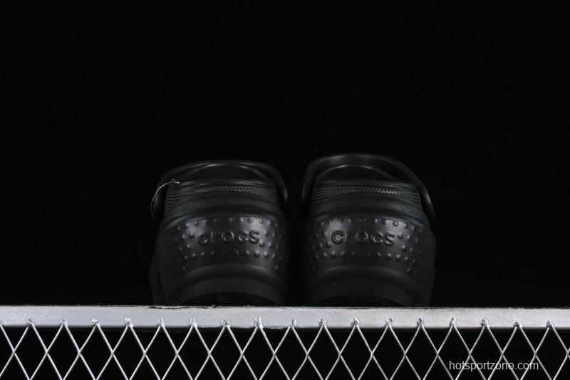 Crocs Classic Clog Retro Beach Sandals with Adjustable Heel Strap and Thick Sole - B.D4