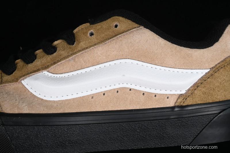 Vans Classics Knu Skool Retro Chunky Tongue Skate Shoes in Black/Brown - VN000CP6BXC