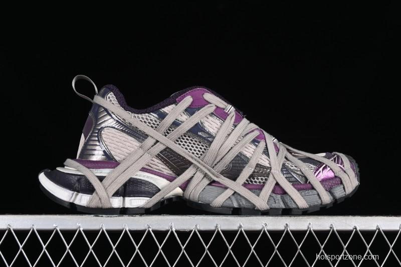 Balenciaga Phantom Sneaker 10th Generation Lace-Up Running Shoes with Transparent Heel Strap - W3XL51269