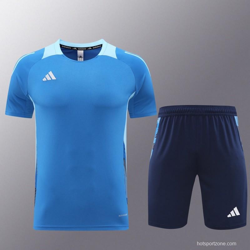 24/25 Adidas Blue Short Sleeve Jersey+Shorts