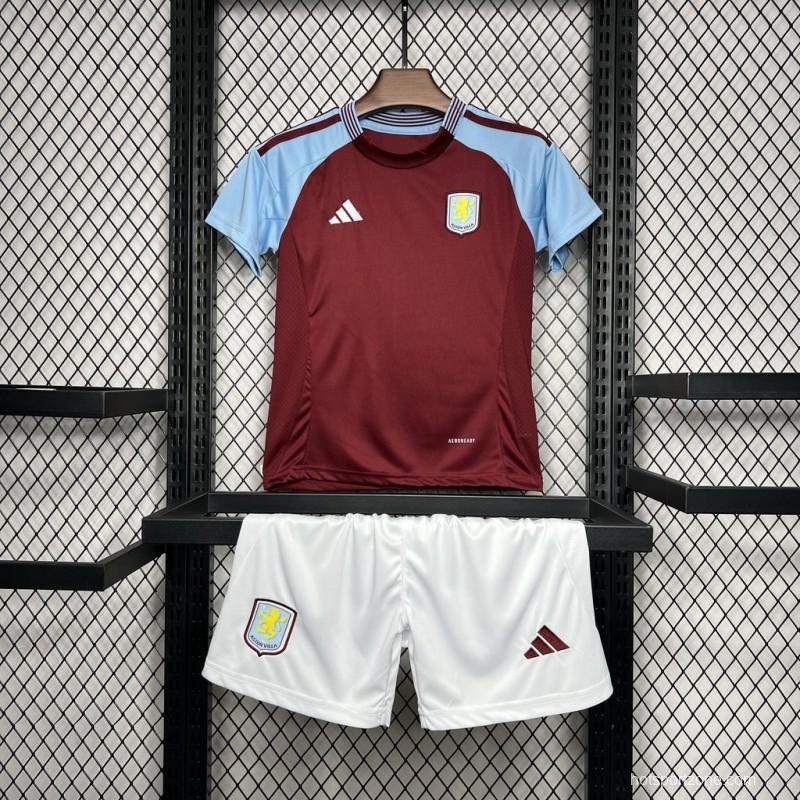 24/25 Kids Aston Villa Home Jersey