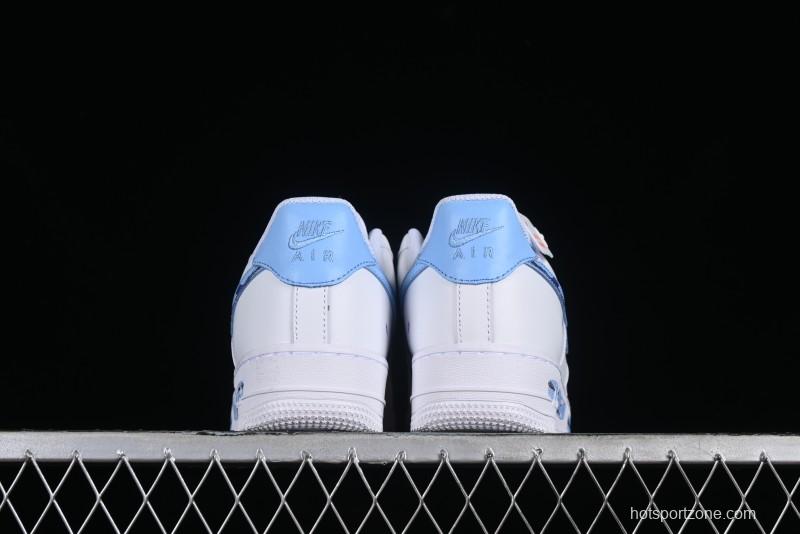 Nike Air Force 1 '07 Low Custom Chinese Style - Spring Cherry Blossom Casual Sneakers - DD8959-100