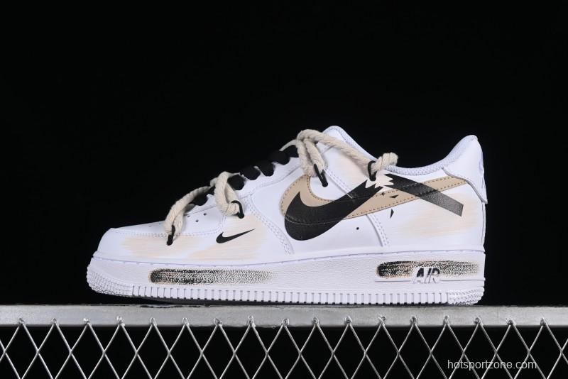 Nike Air Force 1 '07 Low Custom Anime Themed Hand-Painted Swoosh Strap Low-Top Casual Sneakers - ZH0316-013