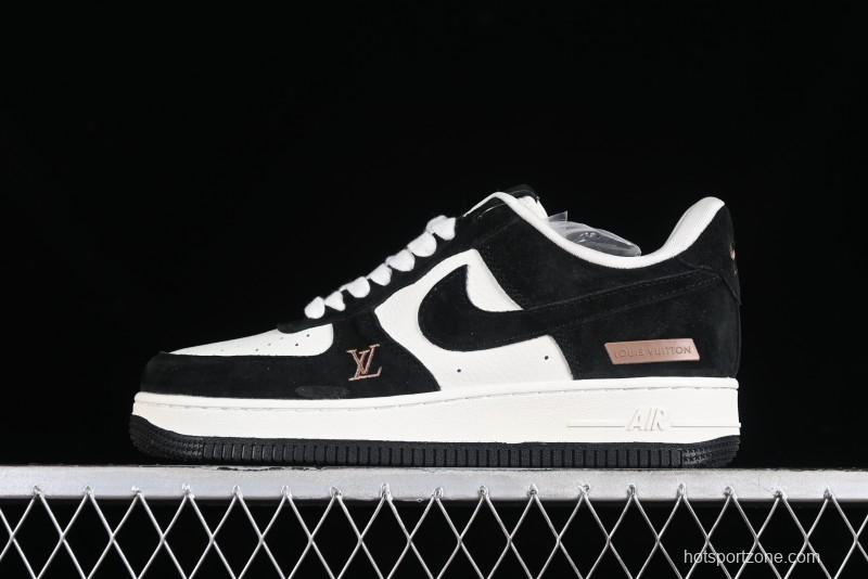 Nike Air Force 1 '07 Low LV Collaboration - Beige Black Pigskin Casual Sneakers - HD1968-010